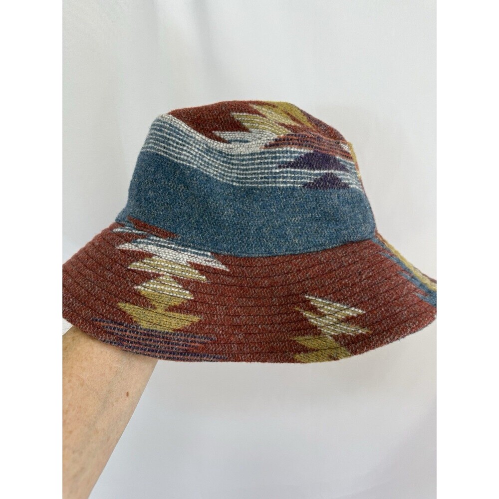Scala Bucket Hat Aztec Design Native American Soft Warm Boho Fleece Lined